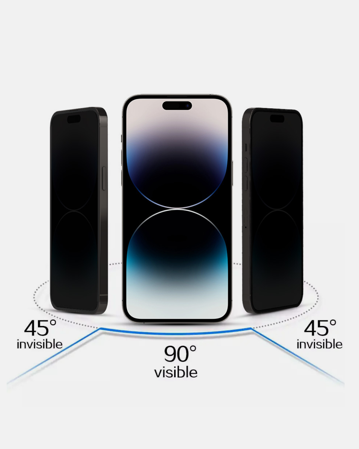 Goldline Privacy Tempered Glass für iPhone